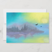 Schilderachtig Mountain Lake Landscape Wedding Kaart (Achterkant)