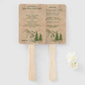 Schilderachtig Mountain Range Trouwprogramma's Handwaaier (Voorkant en achterkant)