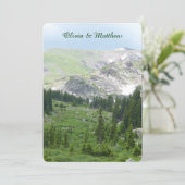Schilderachtig Mountain Wilderness huwelijksuitnod Kaart (Staand voorkant)