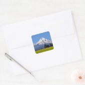 Schilderachtig Mt Hood Coffee Vierkante Sticker (Envelop)
