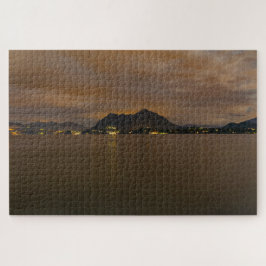 Schilderachtig nachtlandschap in het Italiaanse me Legpuzzel