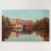 Schilderachtig najaarsairs: Lakeside-Herfsten Legpuzzel (Horizontaal)