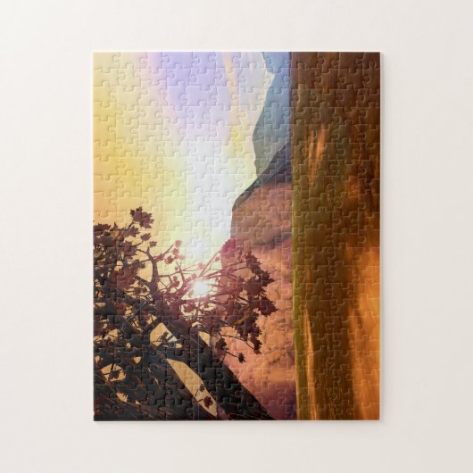 Schilderachtig najaarstructuur legpuzzel (Verticaal)