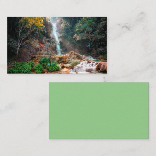 Schilderachtig Natuur Fantasy Waterfall Visitekaartje (Voorkant / Achterkant)