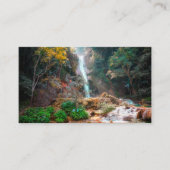 Schilderachtig Natuur Fantasy Waterfall Visitekaartje (Voorkant)