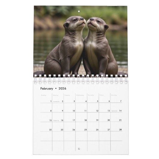 Schilderachtig natuur kalender (Feb 2026)