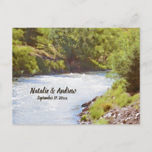 Schilderachtig Natuur Lake River Uitzicht Wedding Uitnodiging Briefkaart