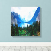 Schilderachtig Natuur voor de berggebieden in Rust Canvas Afdruk (Insitu (Houten vloer))