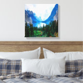 Schilderachtig Natuur voor de berggebieden in Rust Canvas Afdruk (Insitu (Slaapkamer))