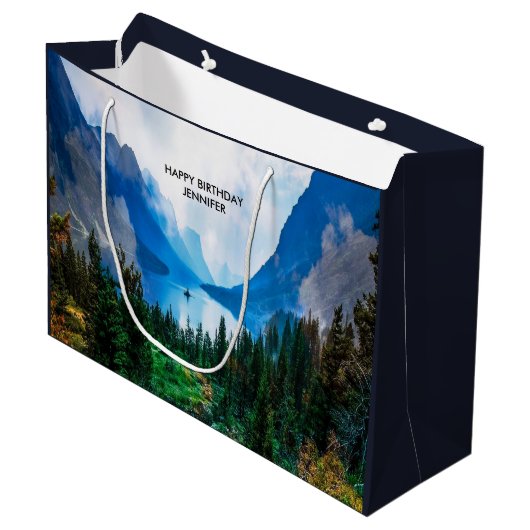 Schilderachtig Natuur voor de berggebieden in Rust Groot Cadeauzakje (Voorkant Gekanteld)