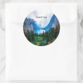 Schilderachtig Natuur voor de berggebieden in Rust Ronde Sticker (Tas)