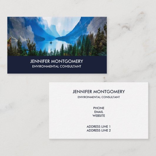 Schilderachtig Natuur voor de berggebieden in Rust Visitekaartje (Voorkant / Achterkant)