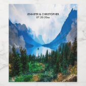 Schilderachtig Natuur voor de berggebieden in Rust Wijn Etiket (Enkel label)