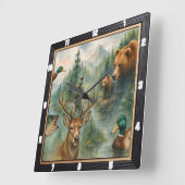 Schilderachtig Natuur Wildlife Forest Vierkante Klok (Hoek)