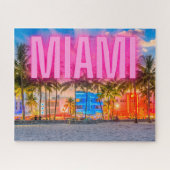 Schilderachtig Neon Miami Waterfront Legpuzzel (Horizontaal)