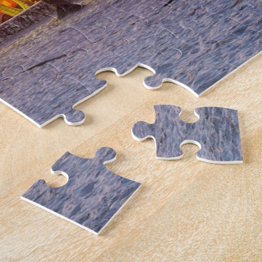 Schilderachtig Neon Miami Waterfront Legpuzzel (Zijkant)