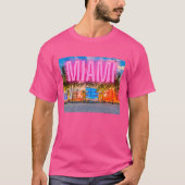 Schilderachtig Neon Miami Waterfront T-shirt (Voorkant)