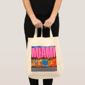 Schilderachtig Neon Miami Waterfront Tote Bag (Voorkant (product))