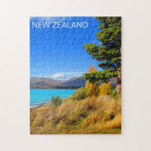 Schilderachtig Nieuw-Zeelands meer Legpuzzel