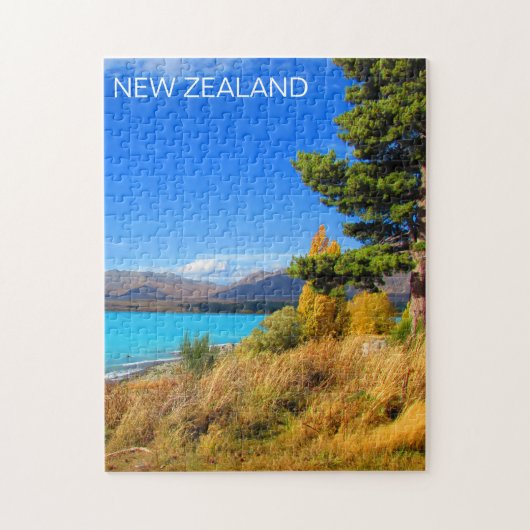 Schilderachtig Nieuw-Zeelands meer Legpuzzel (Verticaal)