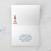 Schilderachtig Nobelse vuurtoren Happy Birthday Kaart (Binnen)