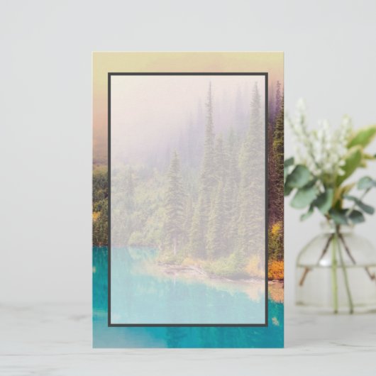 Schilderachtig noordelijk landschap briefpapier (Staand voorkant)