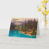 Schilderachtig noordelijk landschap Rustic Happy B Kaart (Gele Bloem)