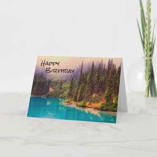 Schilderachtig noordelijk landschap Rustic Happy B Kaart (Voorkant)