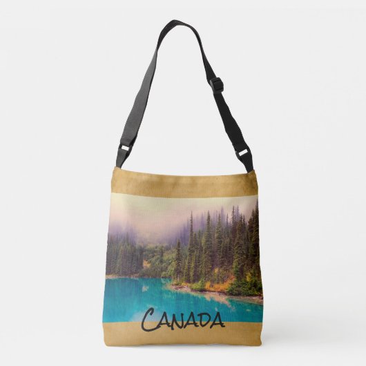 Schilderachtig Noordelijk Landschap Rustiek Custom Crossbody Tas (Achterkant)