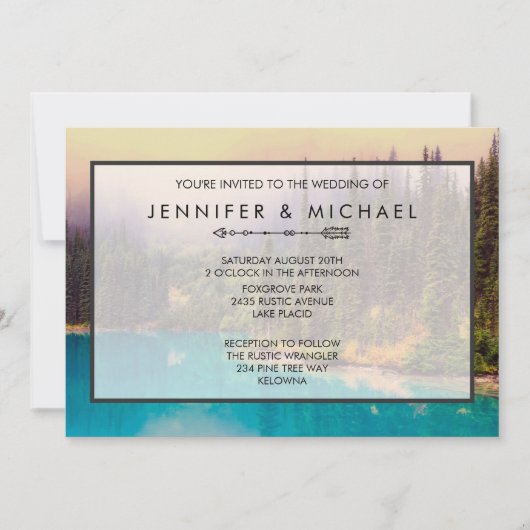 Schilderachtig noordelijk landschap Uitnodiging to (Voorkant)