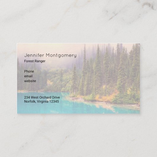 Schilderachtig noordelijk landschap visitekaartje (Achterkant)