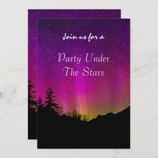 Schilderachtig noorderlicht Aurora Borealis Party Kaart (Voorkant / Achterkant)