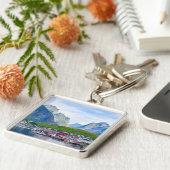 Schilderachtig Noors landschap Lofoten Sleutelhanger (Zijkant)