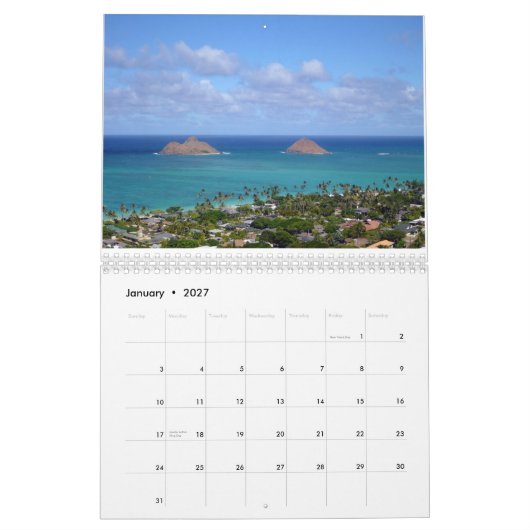 Schilderachtig Oahu 2014 Kalender (Jan 2027)