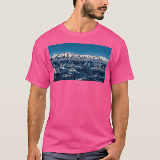 Schilderachtig Olympische Winterbergen (Poly Art)  T-shirt