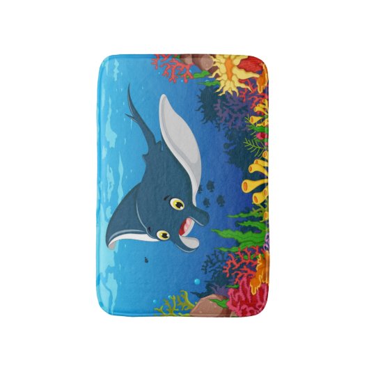 Schilderachtig onderzeese beeldschermen Reed Badmat (Voorkant Verticaal)