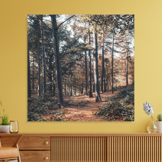 Schilderachtig ontspannend bos canvas afdruk (Insitu (Woonkamer))