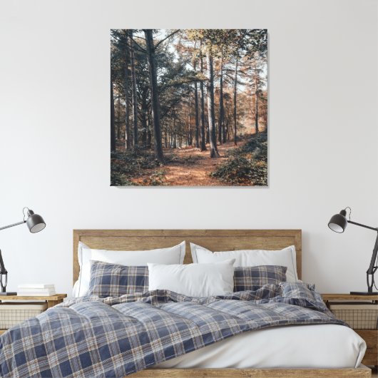 Schilderachtig ontspannend bos canvas afdruk (Insitu (Slaapkamer))