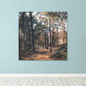 Schilderachtig ontspannend bos canvas afdruk (Insitu (Houten vloer))