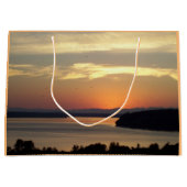 Schilderachtig Oranje Zeegezicht Zonsondergang Large Cadeautasje (Voorkant)