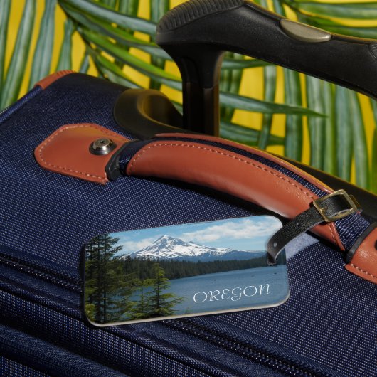 Schilderachtig Oregon en Mount Hood Landscape Foto Bagagelabel (Voorkant Insitu 3)