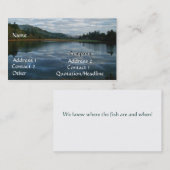 Schilderachtig Oregon Lake Dawn Sunrise Forest Tre Visitekaartje (Voorkant / Achterkant)