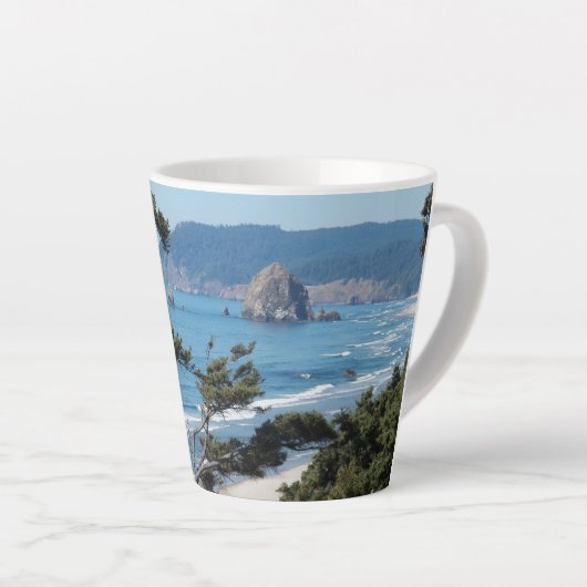 Schilderachtig Oregon Seascape Latte Mok (Rechterhoek)