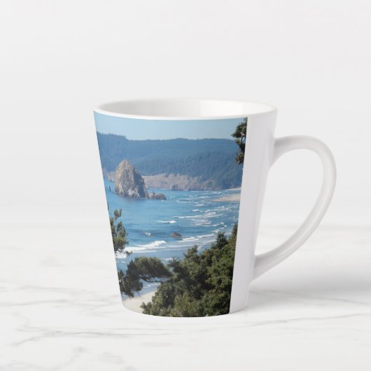 Schilderachtig Oregon Seascape Latte Mok (Rechts)