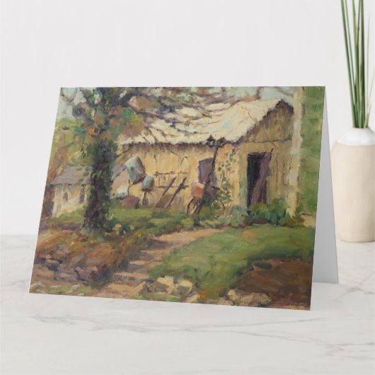 Schilderachtig oud hulpprogramma geplaatst achter kaart (Voorkant)