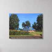 Schilderachtig Oude Boerderij House op het Boerder Canvas Afdruk (Voorkant)