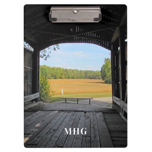 Schilderachtig overdekt brugklembord klembord (Voorkant)