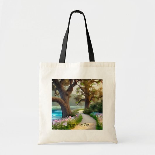 Schilderachtig pad en landschap tote bag (Voorkant)
