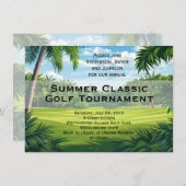 Schilderachtig Palm Golf Event Toernooi Feestuitno Kaart (Voorkant / Achterkant)
