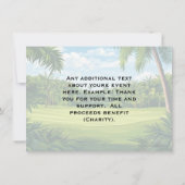 Schilderachtig Palm Golf Event Toernooi Feestuitno Kaart (Achterkant)